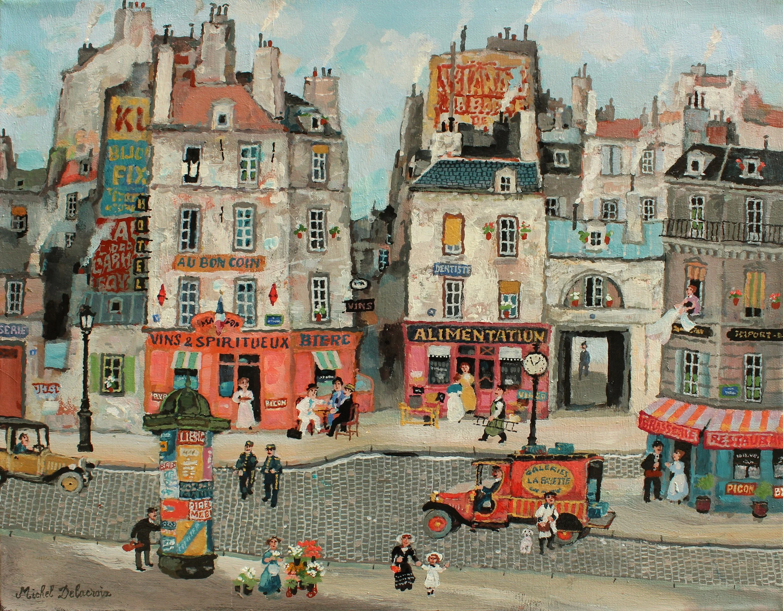 2104089【フランス画家 Michel Delacroix ミッシェル・ドラクロワ